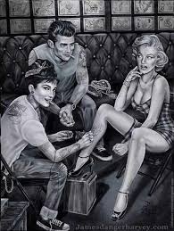 Marilyn Monroe Audrey Hepburn And James Dean Marilyn Monroe And Audrey Hepburn Marilyn Monroe Tattoo Marilyn Monroe Art