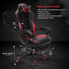 Respawn 110 Racing Style Gaming Chair Gaming Chair Ergonomic Chair Foot Rest
