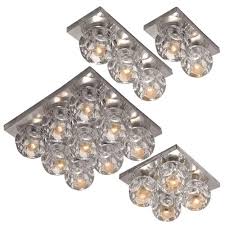 Faceted Glass On Chrome Light Fixtures From Peill Putzler 1970s Set Of 4 For Sale At Pamono