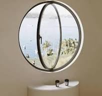 Amazon.com: PFCDZDU Ventana de metal para casa, ventanas redondas de  ventilación giratoria de 360° con asas, ventanas de vidrio templado de  montaje ...