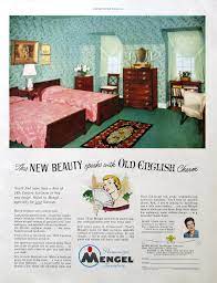 1948 Mengel Furniture Ad 18th Century Style Decor Wallpapered Ceiling Green And Pink Bedroom Decor Vintage Advertising In 2021 Pink Bedroom Decor Affordable Wall Decor Vintage Advertisements