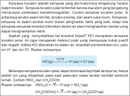 Contoh senyawa ion dan kovalen polar. 4 Elektrolit Berupa Senyawa Ion Dan Kovalen Polar Zonalia Kimia Pasca Unp