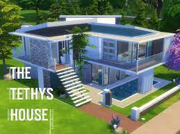 This Is A Small Family Home Found In Tsr Category Sims 4 Residential Lots Sims 4 Modern House Sims 4 House Design Sims 4 House Plans