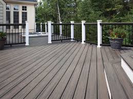 Grey Deck With White And Black Trim Decks Backyard Outdoor Deck Building A Deck
