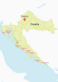 La mappa stradale di croazia città mostra tutte le tortuose strade della croazia. Mappa Croazia Click Boat