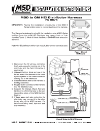 31 msd 7al 2 wiring diagram. Msd 8875 Wiring Harness Gm Hei Installation User Manual 2 Pages