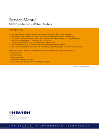 navien npe service instructions