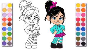 Ralph leaves the video arcade behind and ventures into the thrilling world of the internet. Wreck It Ralph 2 Coloring Pages For Kids Vanellope Von Schweetz Ralph Breaks The Internet Youtube