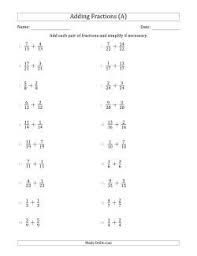 fractions worksheets