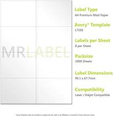 4 x 6 mini sheet labels. Avery Compatible Labels L7165 J8165 8 Labels Per Page 1000 Sheets Amazon Co Uk Office Products
