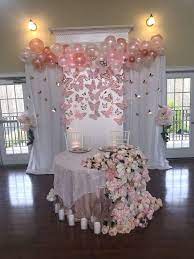 Blush Pink Baby Shower Baby Shower Party Ideas Photo 9 Of 11 Butterfly Baby Shower Pink Baby Shower Girl Baby Shower Decorations