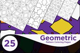 Square, rectangle, triangle, rhombus, trapezoid, rhombus, circle, elipse, pentagon, hexagon, heptagon, octagon, nonagon, decagon. Geometric Pattern Coloring Pages Bundle Grafico Por Riduwan Molla Creative Fabrica
