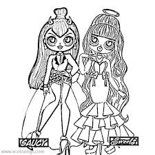 Unicorn coloring pages coloring pages to print printable coloring pages dolls with long hair sailor moon handmade thank you cards leaf l.o.l. Lol Omg Dolls Coloring Pages Spice And Sugar Xcolorings Com