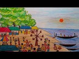 Youtube My Drawings Pastel Drawing Canvas Painting How to draw mela (fair) drawing l drawing of village fair step by step l drawing of fair scenery podrobnee. youtube my drawings pastel drawing