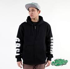 Ends monday at 11:59pm pt. Zip Up Hoodie Black With White Writing On Hood And Sleeves
