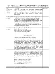 Kertas kerjamajlis semarak kasih sehati sejiwasekolah kebangsaan kampong bandar20171 0 pengenalanmajlis jamuan makan personalized items mural person. Teks Pengacara Majlis Jamuan Akhir Tahun Mgkk 2019