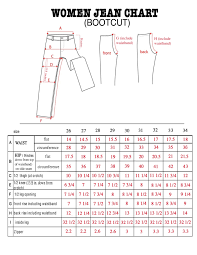 Womens Jean Sizes Bod Jeans For Womens Jean Size Chart