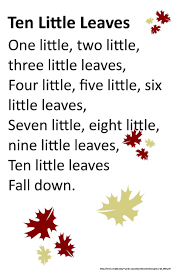 Itty Bitty Rhyme Ten Little Leaves Fall Preschool Activities Preschool Circle Time Preschool Songs