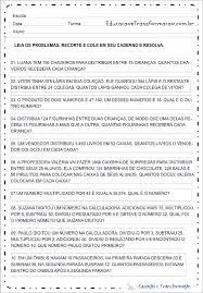 Problemas De Matematica Atividades Educativas De Matematica