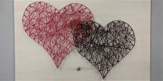 Nails with a head (about 3/4 long). Valentines Day Heart String Art Workshop Lowell Makes
