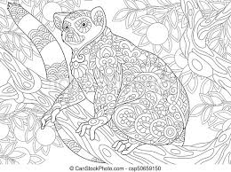 You can give the lemur pictures to color from the lower level of. Zentangle Stylized Lemur Coloring Page Of Lemur Madagascar Animal Freehand Sketch Drawing For Adult Antistress Coloring Canstock