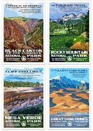 The National Parks Of Colorado Set Of 4 National Park Etsy In 2020 Colorado National Parks National Park Posters Kings Canyon National Park
