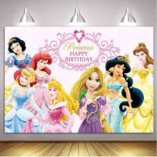 Famous birthday wishes from disney charcaters. Amazon Com Vinyl Disney Princess Background 7x5ft Pink Baby Shower Bac Disney Princess Party Supplies Disney Princess Backdrop Disney Princess Birthday Party