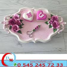 Pembe Polyester Boyama Soz Kesme Tepsisi Tepsi Pembe Nisan