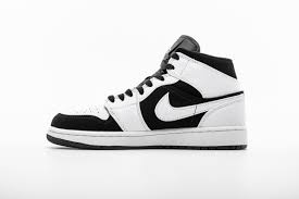 Air Jordan 1 Mid Black White Shoes Best Price 554724 113