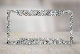 Diamond License Plate Frame Diamonds Car Tag Frame Diamond Etsy Car Tag Frame Pink Car Accessories Cute Car Accessories