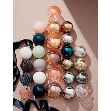 3.2 inch christmas ball ornaments led xmas tree baubles decorations diy transparent light up plastic clear hanging decor for festival party (6 pack) 3.8 out of 5 stars 48. Metallic Pastel Ornaments Set Of 6 Cb2 Ornament Set Modern Christmas Ornaments Pastel Christmas Decor