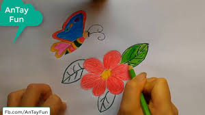 Easy butterfly drawings to copy. How To Draw A Butterfly Flower Easy Antay Fun Youtube