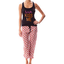 Simlu Womens 2 Piece Sleepwear Tank Top Cami Short Sleeve Pajama Set Shorts Long Pants Walmart Com Walmart Com