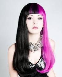 Pin By Rockabilly Belle On Rockabilly Hairstyles And Colors That Rock Pink And Black Hair Split Hair Half Colored Hair
