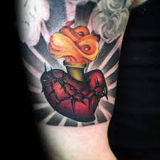 Ilustracion de jesucristo crucificado en tatuaje de. Top 99 Sacred Heart Tattoo Ideas 2021 Inspiration Guide