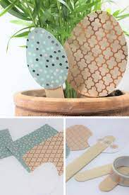 Die vorgestellten ideen zum ostern basteln sind vorwiegend mit tonpapier oder wellpappe gestaltet und. Ganz Einfach Und Schnell Schone Blumenstecker Basteln Blumenstecker Basteln Ostern Geschenke Basteln