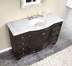 White marble top bathroom vanity. Accord Contemporary 55 Inch Single Bathroom Vanity Carrara White Marble Top Bathroom Top Bathroom Cabinets Designs Bathroom Vanity
