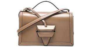 Loewe new small puzzle pink calfskin leather messenger bag. Loewe Leather Barcelona Shoulder Bag In Mink In Brown Lyst