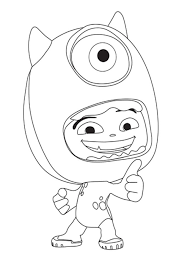 Discover a kingdom of disney coloring pages and fun activities for you to enjoy from hellokids. Mike Wazowski From Disney Universe Coloring Page Free Printable Coloring Pages For Kids