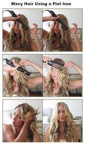 One then uses this to create natural waves. How To Make Wavy Hair Using A Flat Iron Beauty Tutorials Hair Styles Curly Hair Styles Hair