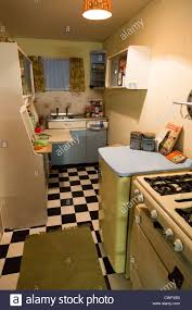 1950s kitchen uk high resolution stock