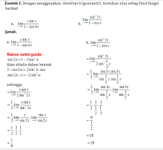Tentang Matematika Rumus Dasar Limit Fungsi Trigonometri Yang Memuat Identitas Trigonometri