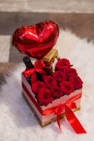 Love Red Roses Red Wine Valentine S Day Gift Sweet Box Gifts Trendy Gift Gift Box