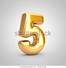 Golden Metallic Balloon Number 5 Isolated Stock Illustration 1526116799 Metallic Balloons Number Balloons Balloons