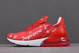 Supreme X Nike Air Max 270 Red White Men S And Women S Shoes For Sale Nike Air Max Nike Air Jordan Shoes Nike Air