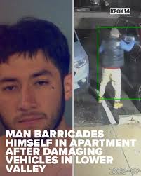 A 21-year-old man was taken into custody Tuesday morning following a SWAT  situation in the Lower Valley. The man is accused of damaging vehicles at  Western Burgundy Apartments prior to barricading himself