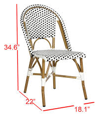 Safavieh Salcha Outdoor French Bistro Side Chair Set Of 2 Blue White Walmart Com In 2020 French Bistro Chairs Outdoor Outdoor Side Chairs Bistro Chairs Outdoor