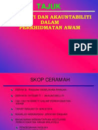 Berazam kajian kes mengenai integriti. Integriti Dan Akauntabiliti Dlm An Awam