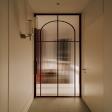 Slim profile glass door