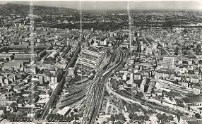 Photo Aerienne Ancienne Gare De Fret Lyon Part Dieu Et Gare Des Brotteaux 1961 Photo Aerienne La Part Dieu Lyon Part Dieu